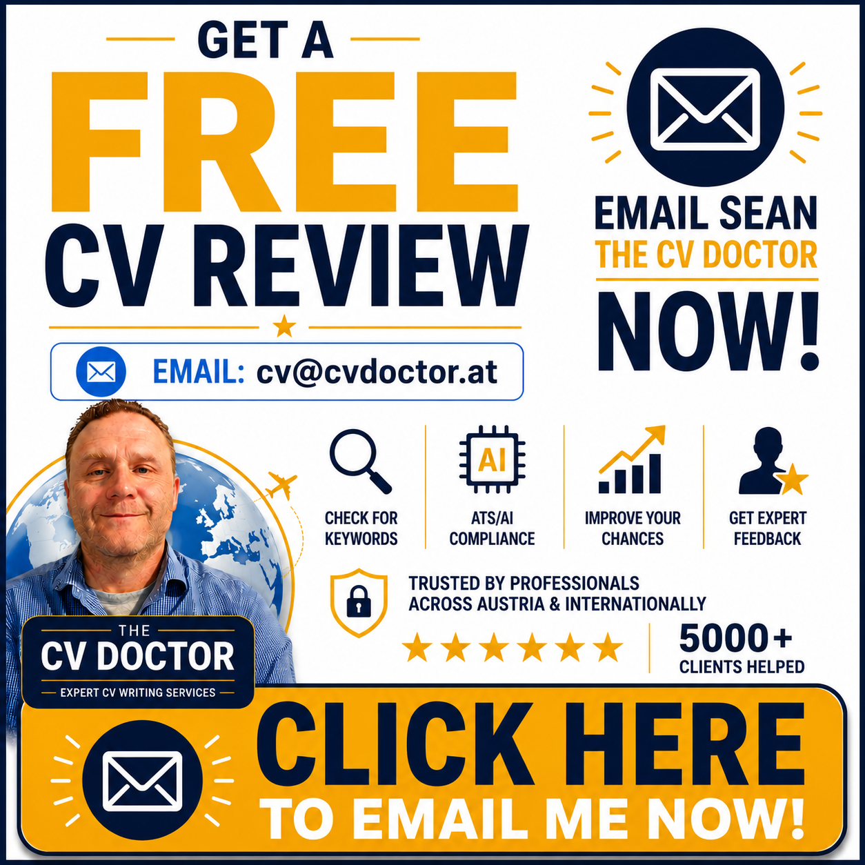 Free CV Review - Email Sean The CV Doctor